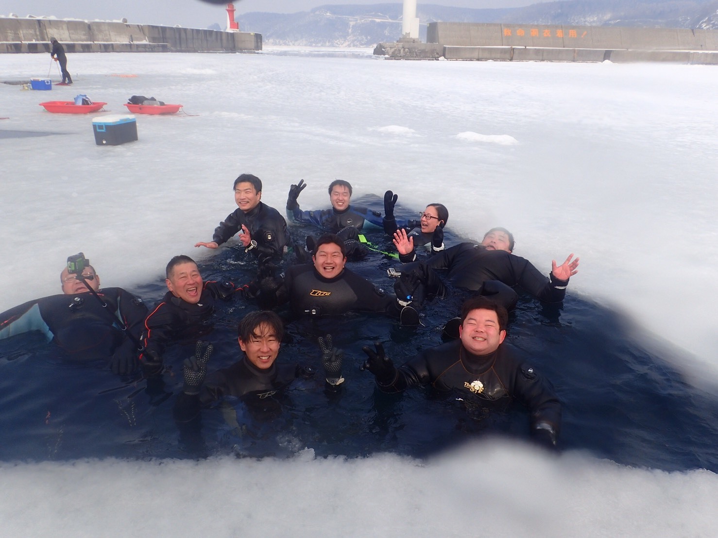 流氷ダイブ